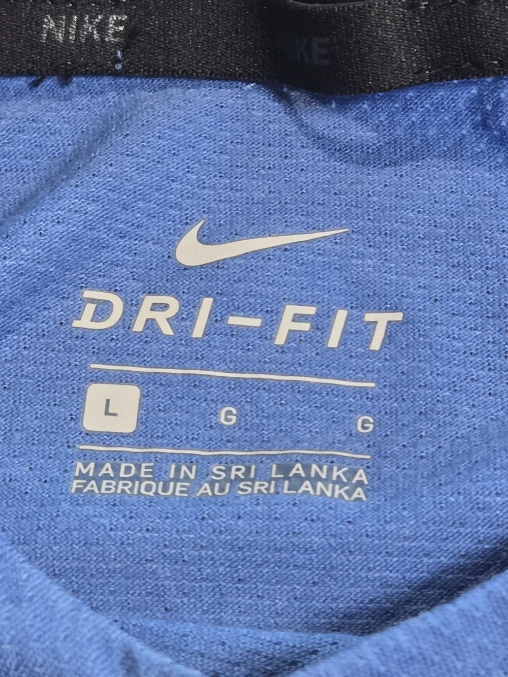 Nike Dri-FIT T-Shirt Boys Large 14/16 Blue Athletic Mesh Performance Tee Active